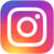 Instagram logoet (et hvidt minimalistisk kamera i en flerfarvet firkant)